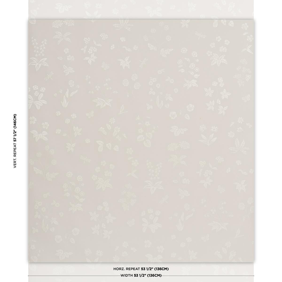 Schumacher Seraphina Textured Wallcovering Bone Wallpaper