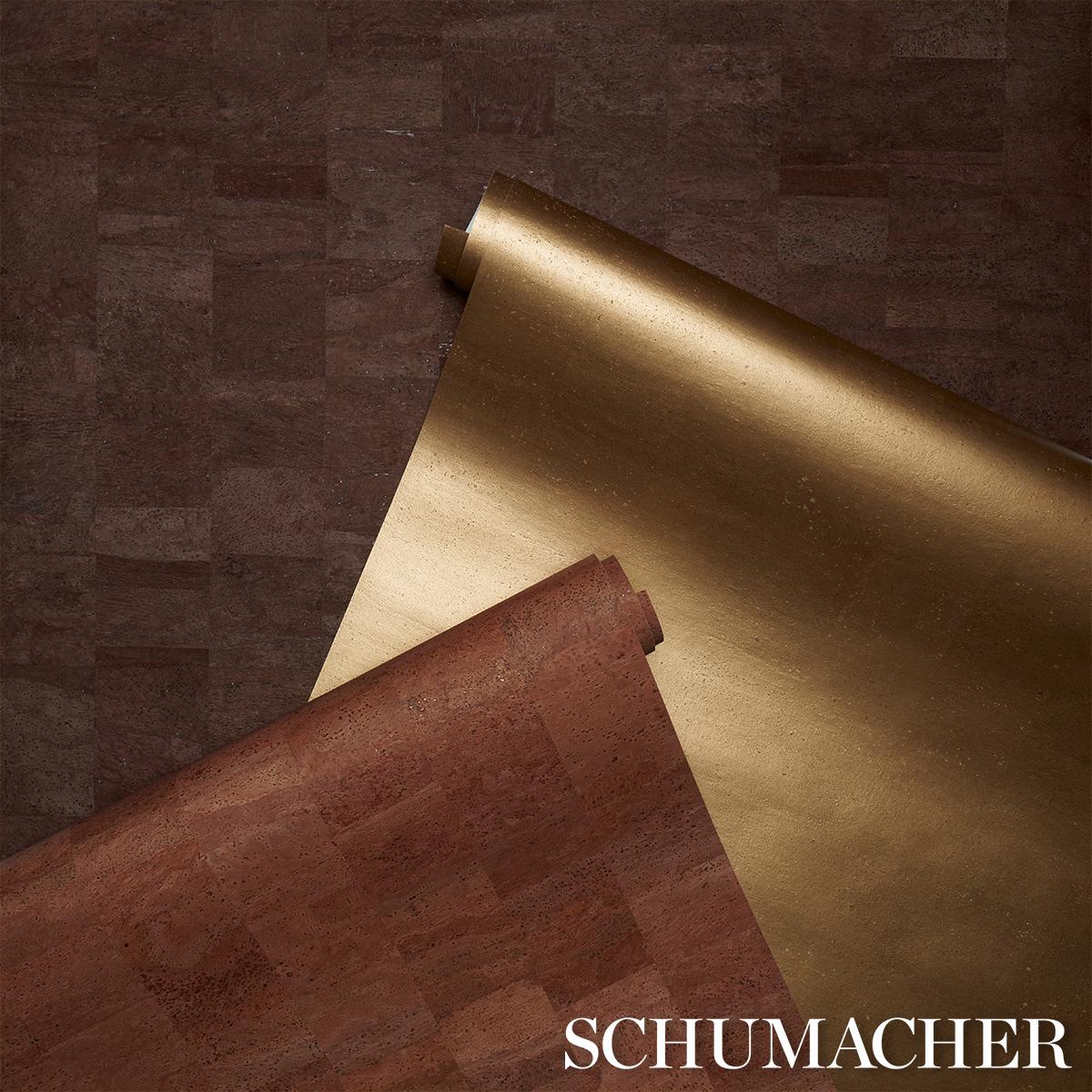 Schumacher Sirocco Cork Umber Wallpaper