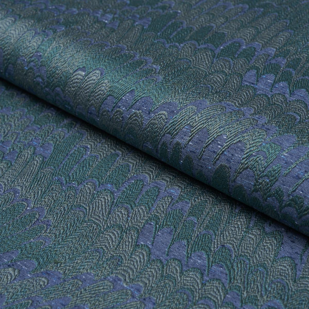 Schumacher Take Flight Peacock Fabric
