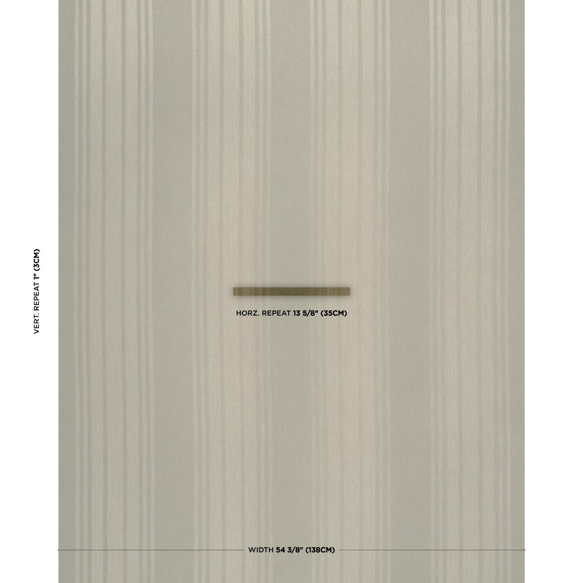Schumacher Soane Stripe Moss Fabric