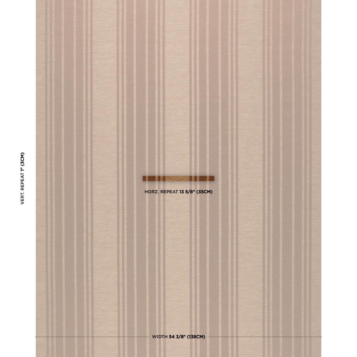 Schumacher Soane Stripe Umber Fabric