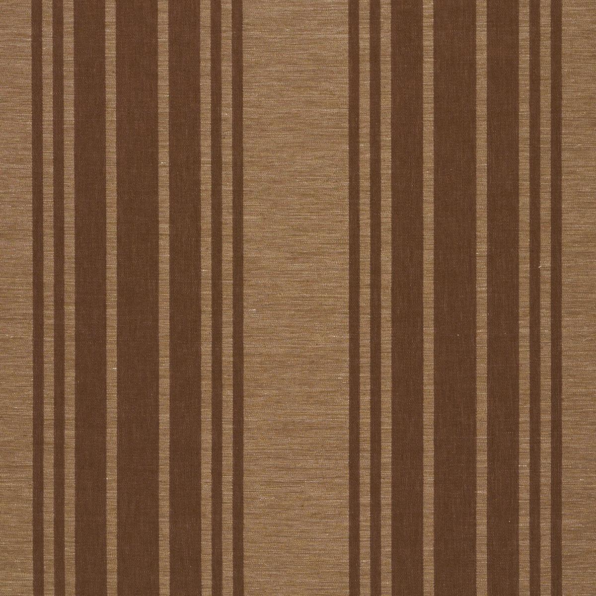 Schumacher Soane Stripe Umber Fabric