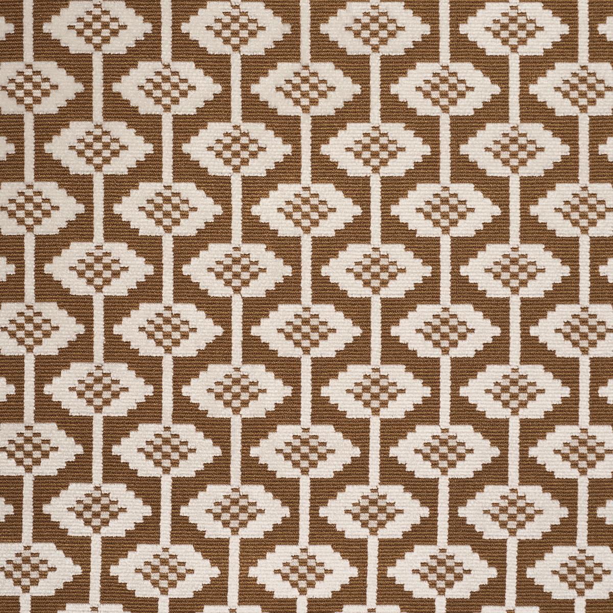 Schumacher Villa Cavrois Cut Velvet Nutmeg Fabric