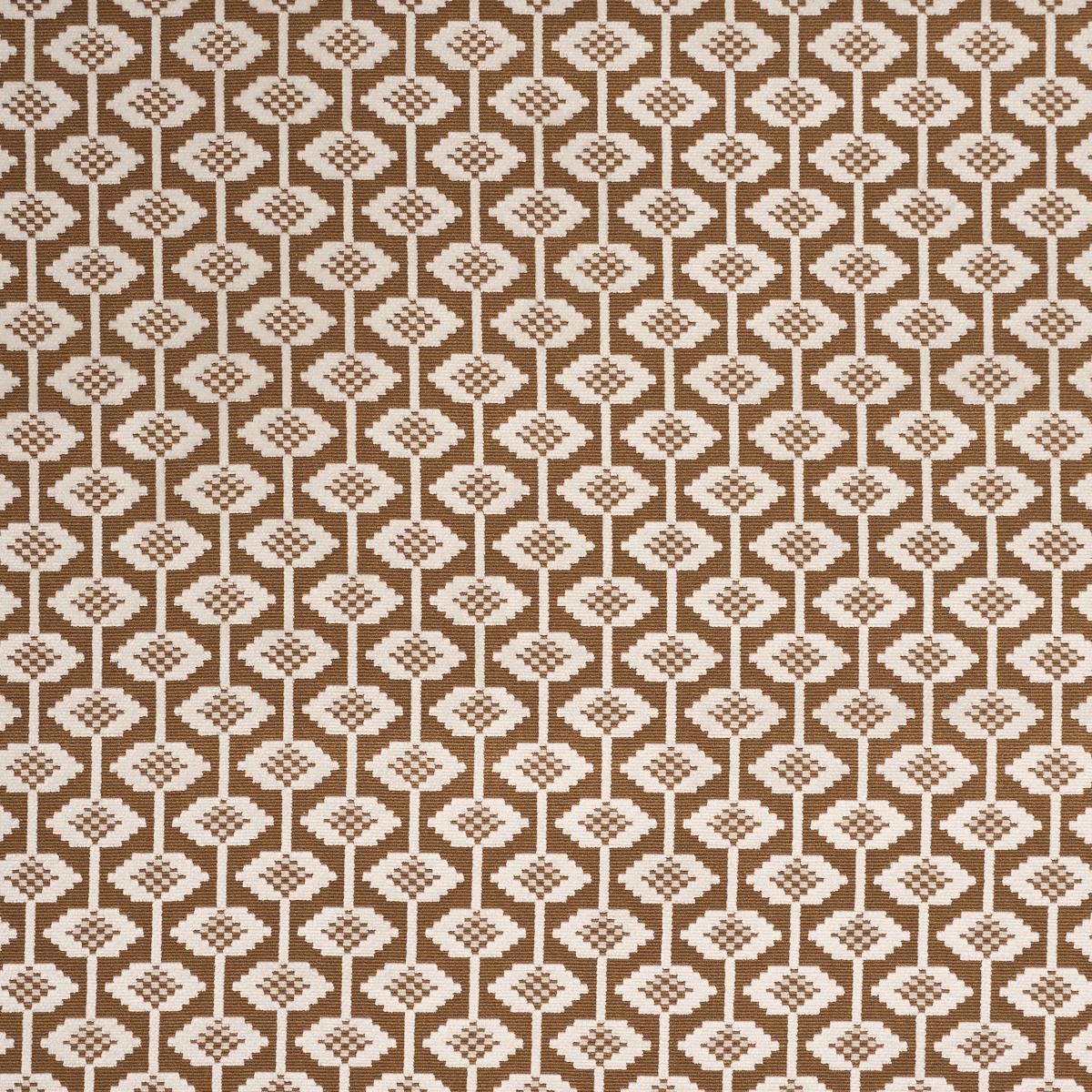 Schumacher Villa Cavrois Cut Velvet Nutmeg Fabric