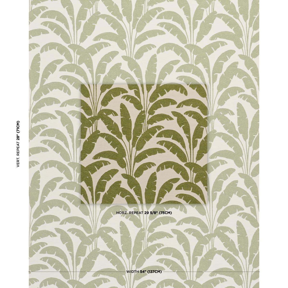 Schumacher Palm Canopy Green Fabric