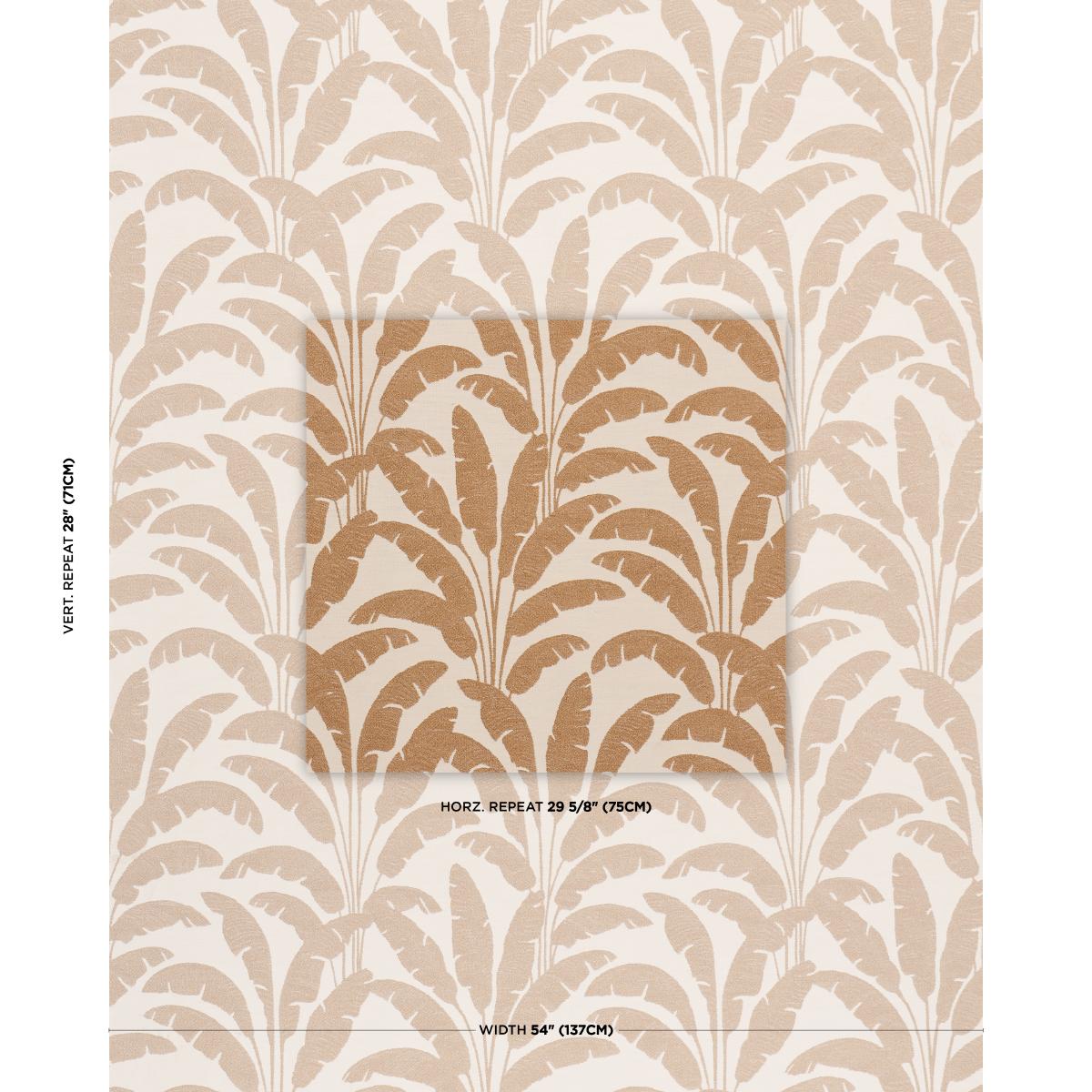 Schumacher Palm Canopy Beige Fabric