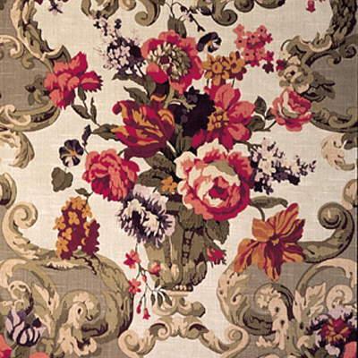 Mulberry FLORAL ROCOCO TAUPE Fabric