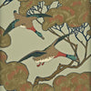 Mulberry Flying Ducks Sky/Moss Wallpaper