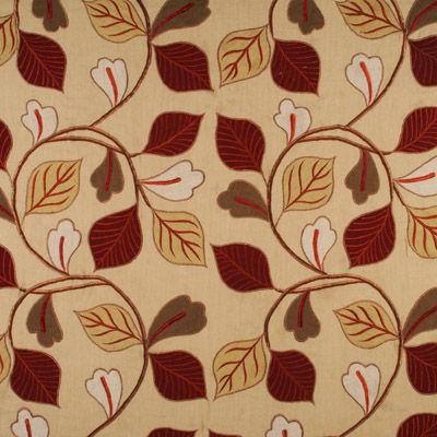 Mulberry GARRICK LEAF RED/GREEN/GOLD Fabric