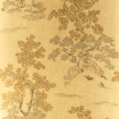 G P & J Baker ORIENTAL TREE EFFECTS TAUPE/GOLD Wallpaper