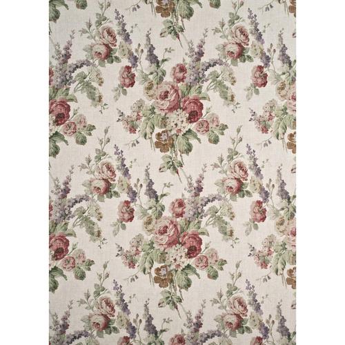 Mulberry VINTAGE FLORAL ROSE/GREEN Fabric