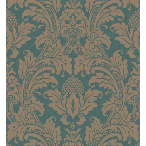 Cole & Son BLAKE TEAL AND SILVER Wallpaper