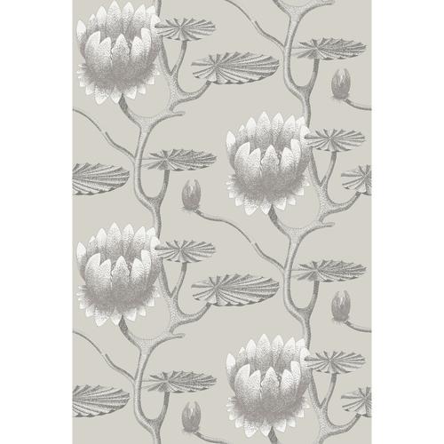 Cole & Son SUMMER LILY TAUPE/WHITE Wallpaper