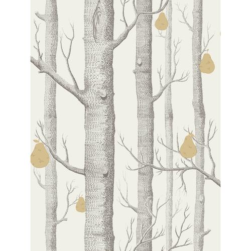 Cole & Son WOODS & PEARS CHARCL/LIN/GLD Wallpaper