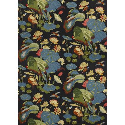 G P & J Baker NYMPHEUS - LINEN TEAL/GREEN Fabric