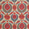Brunschwig & Fils Zenobia Linen Print Pompeian Red/Blue Fabric