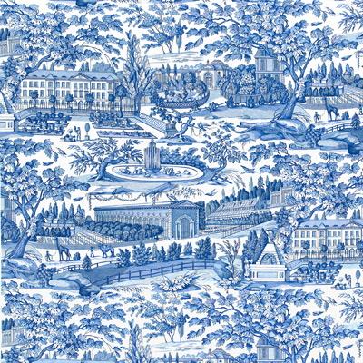 Brunschwig & Fils ZARAFA COTTON PRINT BLUE Fabric