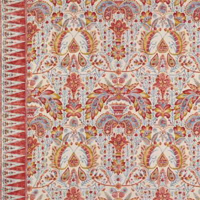 Brunschwig & Fils TAMERLANE COTTON PRINT SCARLET Fabric