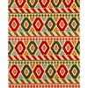 Brunschwig & Fils Uzbek Linen And Cotton Print Poppy/Green/Coral Fabric
