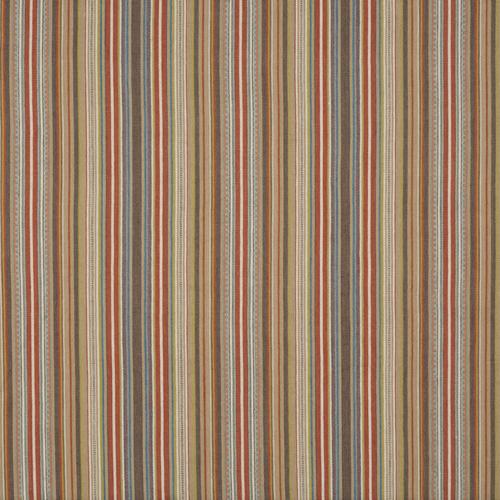 Mulberry TAPTON STRIPE TEAL/RUSSET Fabric
