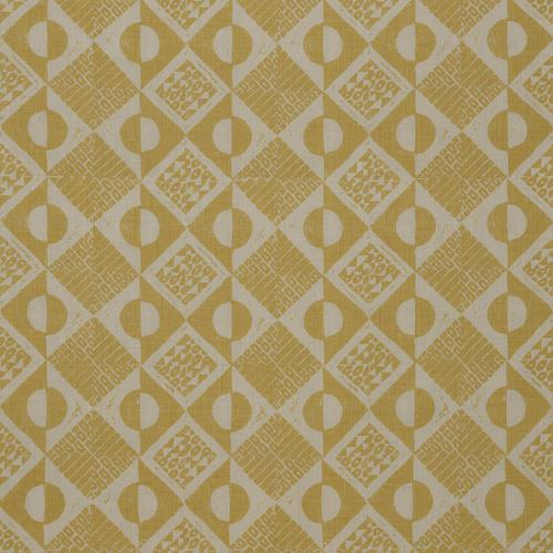 Lee Jofa CIRCLES AND SQUARES OCHRE Fabric