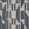 Lee Jofa Cuboid Velvet Navy/Grey Upholstery Fabric