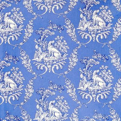 Brunschwig & Fils THE HUNTING TOILE BLUE Fabric