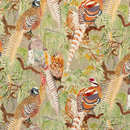 Mulberry GAME BIRDS VELVET STONE/MULTI Fabric