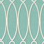 Seabrook Jasper Oval Turquoise And White Wallpaper