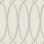 Seabrook Jasper Oval Metallic Silver Wallpaper