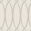 Seabrook Jasper Oval Metallic Silver Wallpaper
