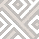 Seabrook Mirante Chevron Block Metallic Silver And White Wallpaper