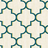 Seabrook Agate Ogee Metallic Navy And Green Wallpaper
