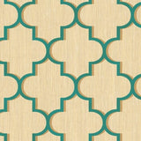 Seabrook Agate Ogee Metallic Teal And Gold Wallpaper