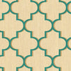 Seabrook Agate Ogee Metallic Teal And Gold Wallpaper