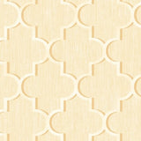 Seabrook Agate Ogee Metallic Gold And Off-White Wallpaper