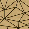 Seabrook Quartz Geometric Metallic Gold And Ebony Wallpaper