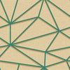 Seabrook Quartz Geometric Metallic Teal And Gold Wallpaper