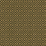 Seabrook Quartz Greek Key Ebony Glitter And Gold Wallpaper