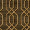 Seabrook Topaz Geometric Metallic Gold And Ebony Wallpaper
