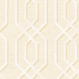 Seabrook Topaz Geometric Metallic Gold And Off-White Wallpaper