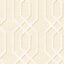 Seabrook Topaz Geometric Metallic Gold And Off-White Wallpaper