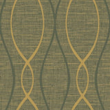 Seabrook Feldspar Tendrils Metallic Gold And Ebony Wallpaper
