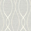 Seabrook Feldspar Tendrils Metallic Silver And White Wallpaper