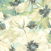 Seabrook Cecita Teal, Off-White, And Green Wallpaper