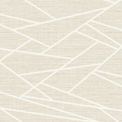 Seabrook Cecita Puzzle Light Tan And White Wallpaper
