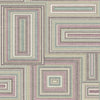 Seabrook Attersee Squares Purple Haze, Charcoal, And Baby Blue Wallpaper