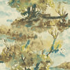 Seabrook Attersee Carmel And Turquoise Wallpaper