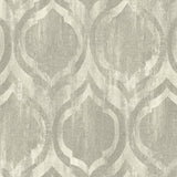Seabrook Old Danube Ogee Gray And Off-White Wallpaper