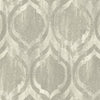 Seabrook Old Danube Ogee Gray And Off-White Wallpaper